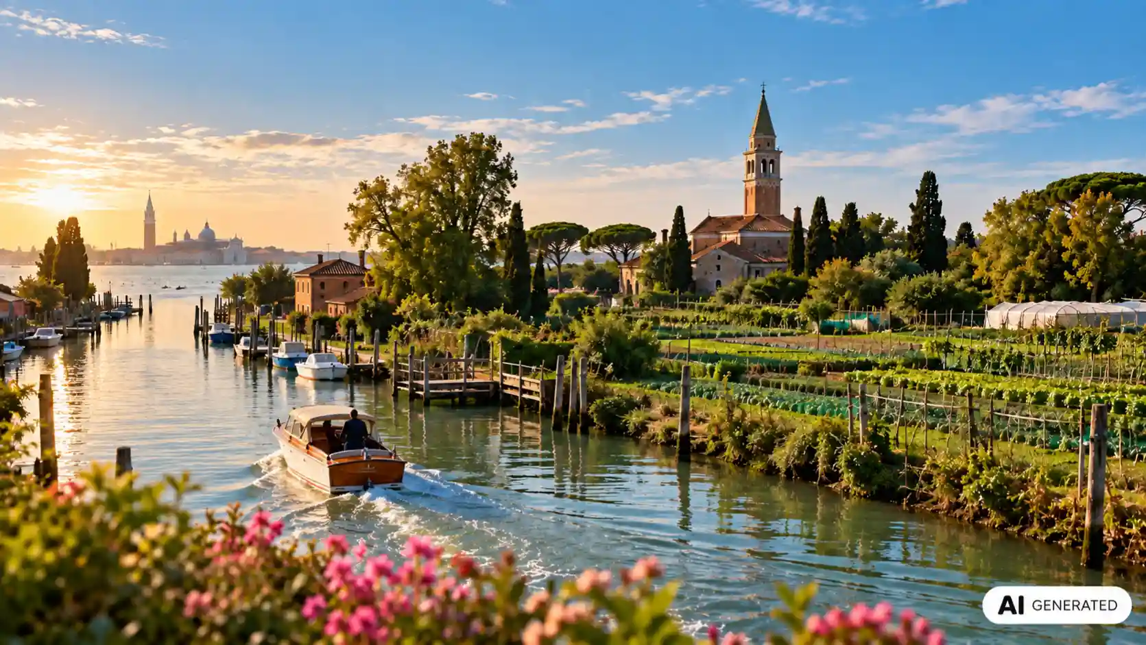by boat: